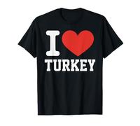 I Love Turkey Cuore Souvenir Lovers Pride Travel Maglietta