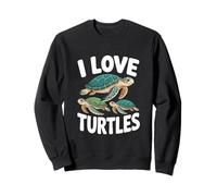 I Love Turtles Ocean Animals Amante Felpa