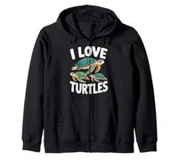 I Love Turtles Ocean Animals Amante Felpa con Cappuccio