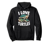 I Love Turtles Ocean Animals Amante Felpa con Cappuccio