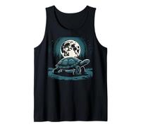 I Love Turtles Sea Costume Passeggiata Notte Cool Full Moon Trees Canotta