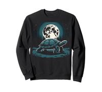 I Love Turtles Sea Costume Passeggiata Notte Cool Full Moon Trees Felpa