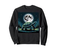 I Love Turtles Sea Costume Passeggiata Notte Cool Full Moon Trees Felpa