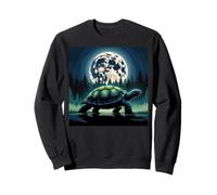 I Love Turtles Sea Costume Passeggiata Notte Cool Full Moon Trees Felpa