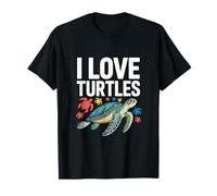 I Love Turtles Sea Creatures Passione Maglietta
