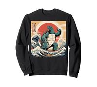 I Love Turtles Sea Retro Vintage Arte Giapponese Leggendaria Felpa