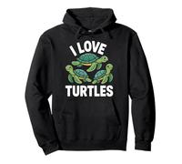 I Love Turtles - Simpatico motivo animali marini Felpa con Cappuccio