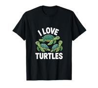 I Love Turtles - Simpatico motivo animali marini Maglietta