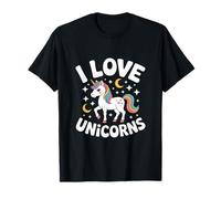 I Love Unicorns Creatura Magica Carino Maglietta