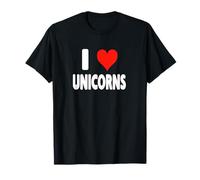 I Love Unicorns - Cuore Carino Divertente Mitico Maglietta