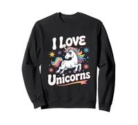 I Love Unicorns Fantasy Pastel Stars Felpa