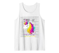 I Love Unicorns, Funny Cute Illustration Unicorn Graphic Canotta