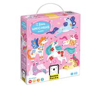 Banana Panda Puzzle da pavimento per bambini I Love Unicorns – 60 pezzi grandi, con una grande C