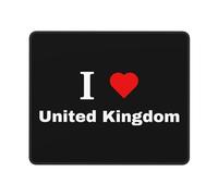 I Love United Kingdom Mousepad Durevoli Tappetino per Mouse Morbido Mouse Pad per Casa Accessori Scrivania Computer 25X30Cm