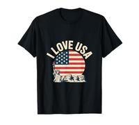 I Love USA Bandiera Americana Liberty Tribute Maglietta