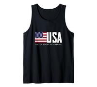 I Love USA, Enjoy Cool USA United States of America Flag Canotta