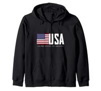 I Love USA, Enjoy Cool USA United States of America Flag Felpa con Cappuccio