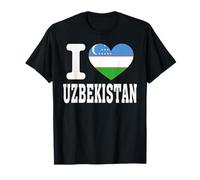 I Love Uzbekistan Cuore Souvenir Lovers Pride Travel Maglietta