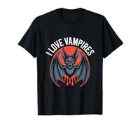 I Love Vampires Bat Entusiast Halloween Fun Maglietta