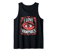 I Love Vampires Occhio Illustrazione Rose Canotta