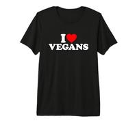 I Love Vegans, I Heart Vegans Maglietta Premium