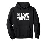 I Love Vegetables - Appassionato Vegetariano Felpa con Cappuccio