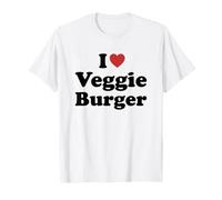 I Love Veggie Burger Maglietta