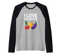 I Love Veggies Appassionato di giardini freschi Maglia con Maniche Raglan