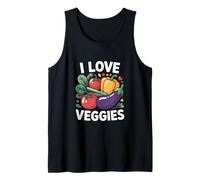 I Love Veggies Arte vegetale colorata Canotta