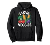 I Love Veggies Broccoli Freschi Pomodoro Mais Felpa con Cappuccio