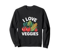 I Love Veggies Pomodori Mais Verdure a foglia Felpa