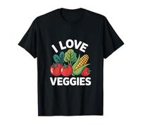 I Love Veggies Pomodori Mais Verdure a foglia Maglietta