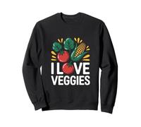 I Love Veggies Pomodoro Mais Leaf Art Felpa