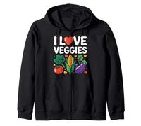 I Love Veggies - Simpatico design con verdure Felpa con Cappuccio