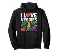 I Love Veggies - Simpatico design con verdure Felpa con Cappuccio