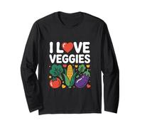 I Love Veggies - Simpatico design con verdure Maglia a Manica