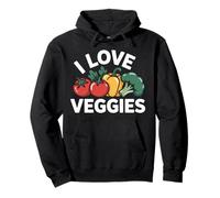 I Love Veggies Vibrant Veggie Appassionato Felpa con Cappuccio