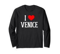 I Love Venice, Italia, Souvenir Italiano per Vacanze in Famiglia Maglia a Manica
