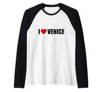I Love Venice Italia Venezia Maglia con Maniche Raglan