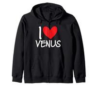 I Love Venus Nome Cuore Personalizzato Ragazza Donna BFF Amico Felpa con Cappuccio