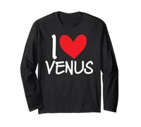 I Love Venus Nome Cuore Personalizzato Ragazza Donna BFF Amico Maglia a Manica
