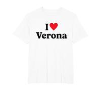 I Love Verona Maglietta, Uomo Taglie Grandi, Bianco, 3X Tall