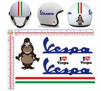 I love Vespa adesivi italia casco gorilla sticker italian flag cropped 6 pz.