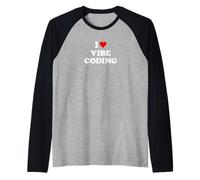 I Love Vibe Coding | Software Developer Maglia con Maniche Raglan