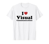 I Love Visual Communication Funny Humor Retro Maglietta