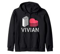 I Love Vivian Nome Personalizzato Vivian Felpa con Cappuccio