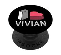 I Love Vivian Nome Personalizzato Vivian PopSockets PopGrip Adesivo