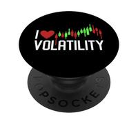 I Love Volatility Candlestick Chart - Per i trader di criptovalute PopSockets PopGrip Adesivo