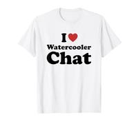 I Love Watercooler Chat Funny Humor Retro Maglietta