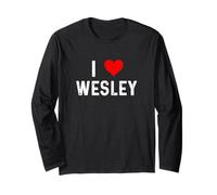 I Love Wesley - Cuore - Distressed Maglia a Manica